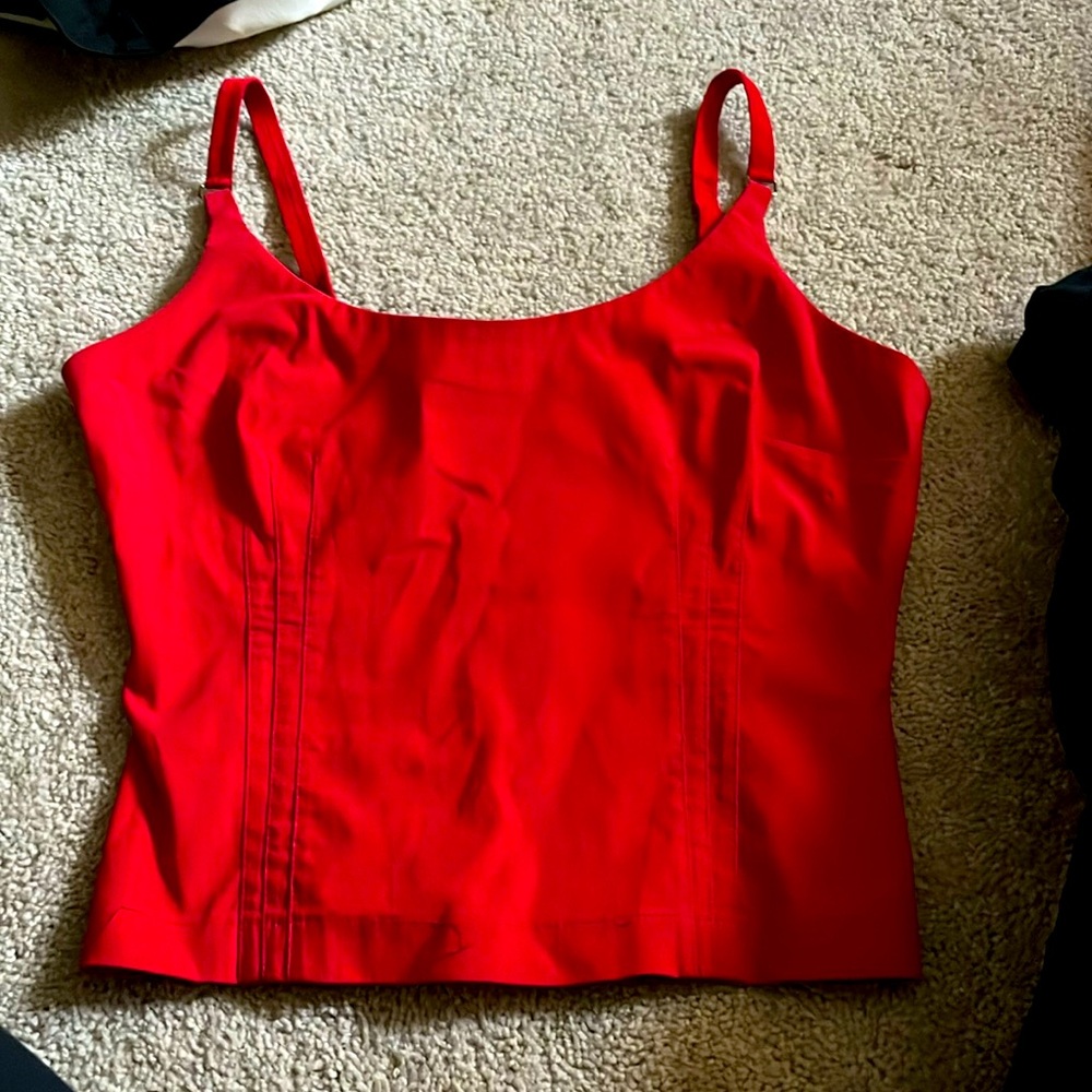 Red crop top